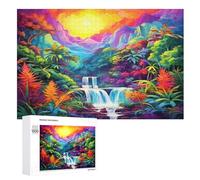 WaterAutomne Puzzle en Bois 1000 Pièces pour Adultes Et Enfants, Puzzles Impossible, Jeu De Patience Coloré, À Partir De 12 Ans （75×50cm）