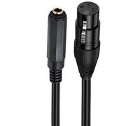WATERBELINE Câble adaptateur, câble adaptateur femelle vers femelle et mâle de 6,35 mm, câble d'interconnexion quart de pouce vers 3 broches