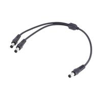 WATERBELINE Câble répartiteur d'alimentation 5,5 x 2,1 mm 18 AWG, mâle vers deux mâles 5,5 mm x 2,1 mm, cordon d'alimentation pour LED, caméras de vidéosurveillance