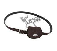 WATERBELINE Ceinture élégante en daim avec poches pour pièces de monnaie et pantalon à longue chaîne pour le quotidien et les tenues de bureau pour femmes