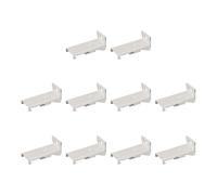 WATERBELINE Lot de 10 supports de montage latéraux pour rail de rideau en métal robuste Installation facile Ajustement universel