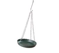 WATERBELINE Mangeoire à oiseaux d'extérieur et baignoire avec design résistant aux intempéries et chaîne de suspension pour décoration de jardin et patios