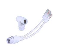 WATERBELINE POE Adaptateur de câble réseau PoE Répartiteur RJ45 Injecteurs pour caméra de surveillance, routeur, transmission d'accessoires