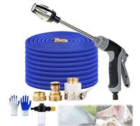 Waterblitz Pressure Washer - High-Power Electric-Free Cleaner, 9M Jet & Adjustable Nozzles for Cars, Driveways, Patios | Heavy-Duty Outdoor Cleaning Tool (Complete Set + 15m Hose)