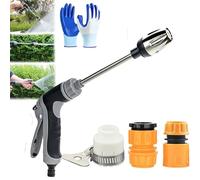 WaterBlitz Pressure Washer, Qinux WaterBlitz High Pressure Water Gun, 360° Rotating Water Blitz Pressure Washer Hose Nozzle, 3 Spray Modes, 15x Pressure Cleaner For Every Garden Hose (1set)