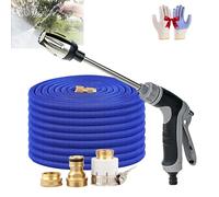 Waterblitz Pressure Washer, Water Blitz Pressure Washer, WaterBlitz High-Pressure Nozzle, with 360° Rotating for Three Spray Modes, Equipped with Metal Joints Telescopic Tube (D/15m Telescopic Hose)