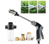 Waterblitz Pressure Washer, Waterblitz High Pressure Water Gun, Various Spray Effects, Equipped with Metal Joints and 15m Telescopic Tube (Water Gun + Connector + Foam Pot)