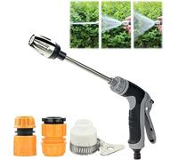 Waterblitz Pressure Washer, Waterblitz High Pressure Water Gun, Various Spray Effects, Equipped with Metal Joints and 15m Telescopic Tube (Water Gun + Connector)