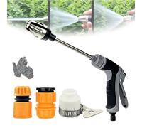 Waterblitz Pressure Washer,WaterBlitz High Pressure Water Gun with Foam Pot & Hose Rose Attachment,360° Rotating 3 Spray Modes,Water Blitz Pressure Washer Garden Hose Car/Floor/Patio Cleaning (1, A)