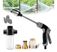 Waterblitz Pressure Washer,WaterBlitz High Pressure Water Gun with Foam Pot & Hose Rose Attachment,360° Rotating 3 Spray Modes,Water Blitz Pressure Washer Garden Hose Car/Floor/Patio Cleaning (1, B)