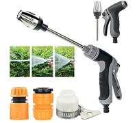 Waterblitz Pressure Washer, Waterblitz High Pressure Water, WaterBlitᴢ High-Pressures Nozzle, Various Spray Effects, Floor, Wall Cleaning (Water Gun +3* Plastic Connector)