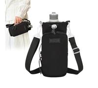 Waterbottle Holder With Strap,23x10cm Water Bottle Bag For Walking With Shoulder Strap - Efficient Multi-function Camping Hiking Travelling Phone Pocket, Sports Tumbler Carrier For Men Women