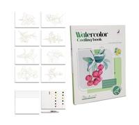 Watercolor Beginner Workbook - Tri-Fold Relaxing Painting Art Book