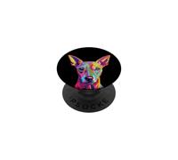 Watercolor Colorful American Hairless Terrier Dog PopSockets PopGrip Adhésif