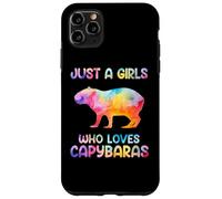 Watercolor Colorful Capybara Just a girl who loves Capybaras Coque pour iPhone 11 Pro Max