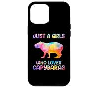 Watercolor Colorful Capybara Just a girl who loves Capybaras Coque pour iPhone 12 Pro Max