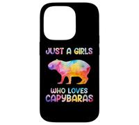 Watercolor Colorful Capybara Just a girl who loves Capybaras Coque pour iPhone 14 Pro