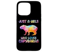 Watercolor Colorful Capybara Just a girl who loves Capybaras Coque pour iPhone 15 Pro Max