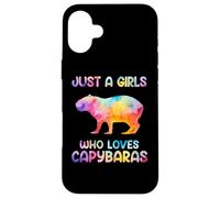 Watercolor Colorful Capybara Just a girl who loves Capybaras Coque pour iPhone 16 Plus