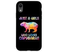Watercolor Colorful Capybara Just a girl who loves Capybaras Coque pour iPhone XR