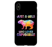 Watercolor Colorful Capybara Just a girl who loves Capybaras Coque pour iPhone XS Max