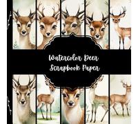 Watercolor Deer Scrapbook Paper, Forest Animal Junk Journal Paper, Woodland Creature Decorative Paper, DIY Projects, Origami, Collage Sheets, Decoupage Paper, 10 Designs, Double Sided