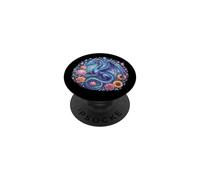 Watercolor Dragon Flowers Beautiful Art Colorful Graphic PopSockets PopGrip Adhésif