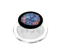 Watercolor Dragon Flowers Beautiful Art Colorful Graphic PopSockets PopGrip pour MagSafe