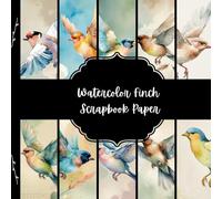 Watercolor Finch Scrapbook Paper, Bird Junk Journal Paper, Forest Animal Decorative Paper, DIY Projects, Origami, Collage Sheets, Decoupage Paper, 10 Designs, Double SIded