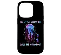 Watercolor Fish Sea My Little Jellyfish Call Me Grandma Coque pour iPhone 14 Pro
