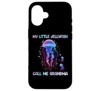 Watercolor Fish Sea My Little Jellyfish Call Me Grandma Coque pour iPhone 16