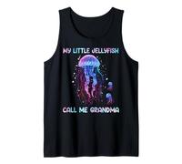 Watercolor Fish Sea My Little Jellyfish Call Me Grandma Débardeur