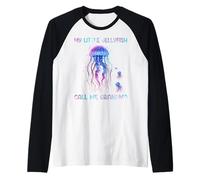 Watercolor Fish Sea My Little Jellyfish Call Me Grandma Manche Raglan