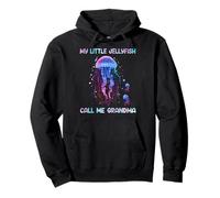 Watercolor Fish Sea My Little Jellyfish Call Me Grandma Sweat à Capuche