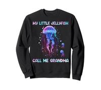Watercolor Fish Sea My Little Jellyfish Call Me Grandma Sweatshirt