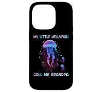 Watercolor Fish Sea My Little Jellyfish Call Me Grandpa Coque pour iPhone 14 Pro