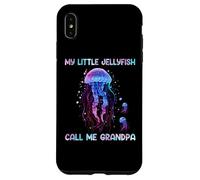 Watercolor Fish Sea My Little Jellyfish Call Me Grandpa Coque pour iPhone XS Max