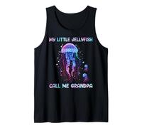 Watercolor Fish Sea My Little Jellyfish Call Me Grandpa Débardeur