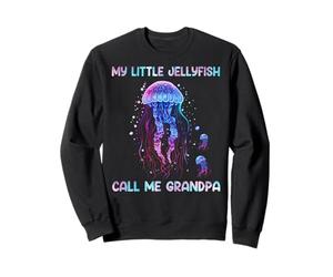 Watercolor Fish Sea My Little Jellyfish Call Me Grandpa Sweatshirt