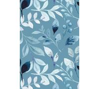 Watercolor Floral Notebook - Dusty Blue Background: Quaderno con fogli puntinati per Bullet Journal, per scrivere e disegnare | 200 pagine | Formato ... Floreale ad Acquerello - Sfondo Blu Polvere