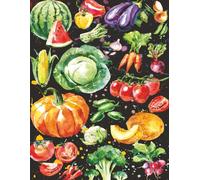 Watercolor Garden Notebook: College Ruled | Botanical Vegetable Design | Notes & Journaling