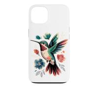 Watercolor Hummingbird Garden Bird Birder Art Coque pour iPhone 13