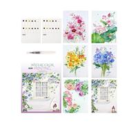 Watercolor Kit - 12 Colors Portable Professional Workbook, Watercolor Painting Pen with Brush Tip, Art Supplies Set, Travel Trip Car Desktop Outside Sketching, Pottery Mural Creative Painting Tools