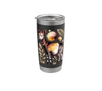 Watercolor Okapi Forest Giraffe Zoo Animal Art Gobelet isotherme en acier inoxydable double paroi