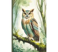 Watercolor Owl Journal - 6x9, 120 College Ruled Pages | Woodland Creatures Collection | Perfect for Outdoor Enthusiasts