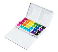 Watercolor Paint Palette - Magnetic Half Pan Mixing Tray Box