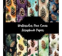 Watercolor Pine Cones Scrapbook Paper, Botanical Junk Journal Paper, Woodland Decorative Paper, DIY Projects, Origami, Collage Sheets, Decoupage Paper, 10 Designs, Double Sided