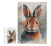 Watercolor Rabbit Painting Puzzle 1000 Pièces Educa Jouet en Bois Cadeau Unique Décoration Intérieure Jeu Éducatif Challenge Toy Adultes Et Enfants À Partir De 14 Ans 300 PCS