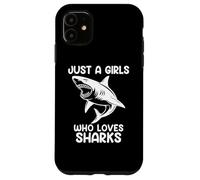Watercolor Shark Sea Ocean Fish Just a girl who loves sharks Coque pour iPhone 11