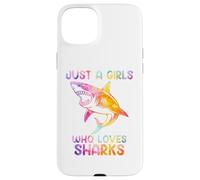 Watercolor Shark Sea Ocean Fish Just a girl who loves sharks Coque pour iPhone 15 Plus